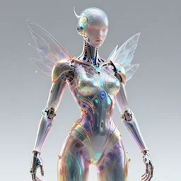 futuristic android character, translucid skin, slik design, colorful chrome:: by beeple and James Gilleard and Justin Gerard :: ornate, dynamic, particulate, intricate, elegant, highly detailed, centered, artstation, smooth, sharp focus, octane render, 3d