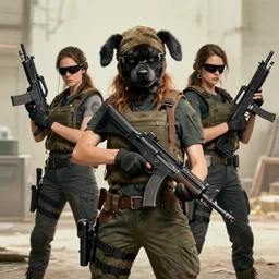 stronk pogger pregger womyn with machine guns