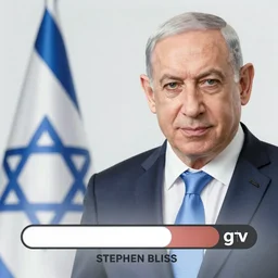 benjamin nethanyahu as gtv v cover art, loading screen by Stephen bliss