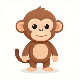 a cute monkey, NFT style, cartoonish
