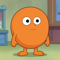 Youtube video screenshot of Orange from The Annoying Orange Youtube video series