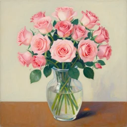 a beautiful painting rose vase, by murakami takashi painting, illustration style