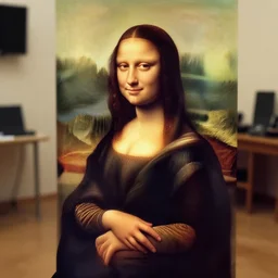 casual photograph of a woman sitting in a studio room pensively, face with the poise and appearance of the ( ( ( ( ( ( ( ( mona lisa ) ) ) ) ) ) ) ), photo 2 0 2 0