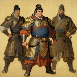 attractive beefy male with armor, tang dynasty, character design, painting by gaston bussiere, craig mullins, j. c. leyendecker, tom of finland