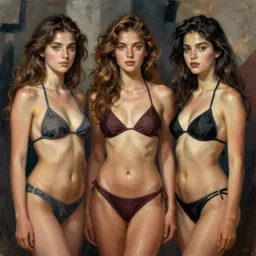 bikini girls in guernica picasso style