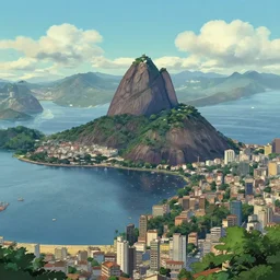 Rio de janeiro by studio ghibli trending on art station and DeviantArt
