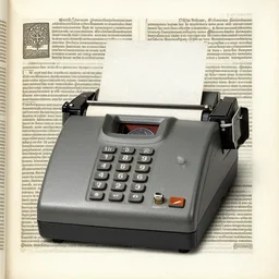 a scan from the codex seraphinianus of a fax machine