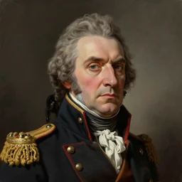 Portrait of a 19th century naval officer, male, detailed face, fantasy, highly detailed, cinematic lighting, digital art painting by greg rutkowski
