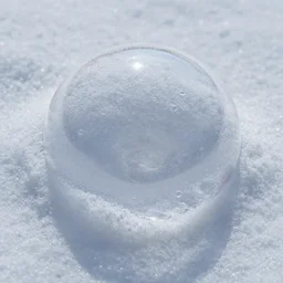 soap bubble textured with snow, macro shot, professional photography, highly detailed, accurate