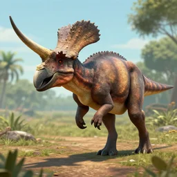 a parasaurolophus with a trombone for a horn
