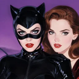 beautiful aesthetic portrait of 1990’s Catwoman by wlop and Julia Razumova, headshot, deviantArt, trending on artstation, artstation HQ
