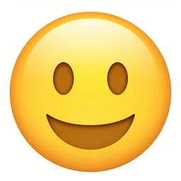 single flat 2D smiling emoji, clip art