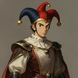 portrait of a medieval court jester, artstation, elegant, highly detailed, digital painting, concept art, smooth, sharp focus, illustration, art by studio ghibli, fujita goro, atey ghailan, tom whalen, jean giraud 8 k
