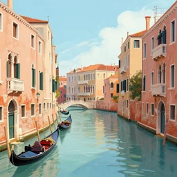 illustration of a venice canal by maxwell tilse