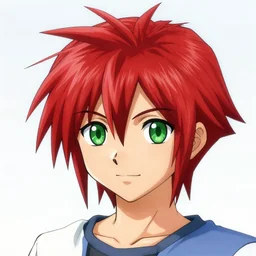 a red haired boy with green eyes hair. kingdom hearts concept art. Square enix. Tatsuya Nomura. By Shigenori Soejima. Repin