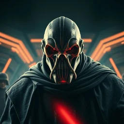 full shot photo of bane plagueis sidious general grievous from star wars, cinematic lighting, sharp focus, photo digital colored stipple by edward gorey and kim jung gi