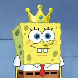 spongebob squarepants as a king on a thrown wearing a crown, closeup portrait art by donato giancola and greg rutkowski, digital art, trending on artstation, symmetry!!