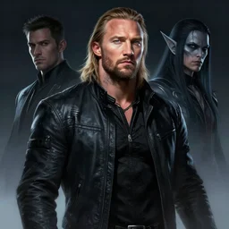 charlie hunnam, sephiroth, darkwave, darksynth character portrait, sharp, digital matte painting, art by luis royo, greg rutkowski, wlop, dramatic lighting, trending on artstation