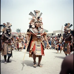 analogue photo of Aztec ritual, 35mm