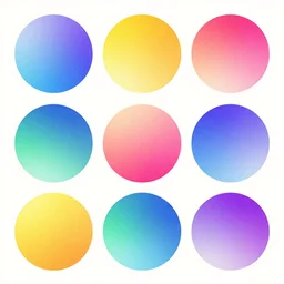 graphic design poster with colorful gradient grainy circles