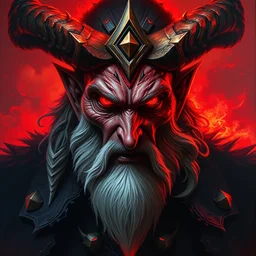 a _ fantasy _ style _ portrait _ painting _ of king asmodeus, dnd, wicked, oil _ painting _ unreal _ 5 _ daz. _ rpg _ portrait _ extremely _ detailed _ artgerm _ greg _ rutkowski _ greg