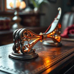 a magic bow artifice object study display on a table close up macro and intricate digital painting trending on artstation by wlop octane render