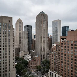 Beautiful picture of an intricate very detailed cozy city on a cloudy day with tall brutalist buildings with small windows, a wonderful place to live, high-quality photograph
