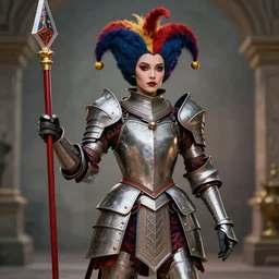 photo of a beautiful harlequin warrior, highly detailed, 4k, HDR,