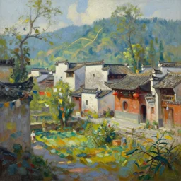 shaolin village, sharp focus, wide shot, trending on artstation, masterpiece, by greg rutkowski, by ross tran, by fenghua zhong, octane, soft render, oil on canvas, colorful, cinematic, environmental concept art