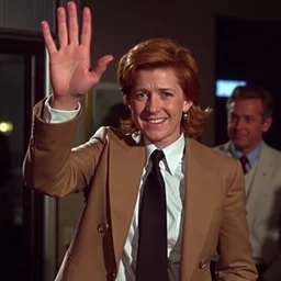 agent scully waving goodbye from the tv show the x - files