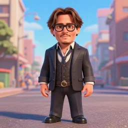 johnny depp as a 3 d cartoon, pixar
