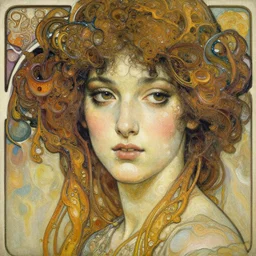 an intricate oil painting of a beautifull woman portrait in a hiper detailed inkdrop in water, bumpy mottled skin, fluid acrilic art, by yoshitaka amano, by greg rutkowski, by alphonse mucha by jeremyg lipkinng, by artgerm, octane render