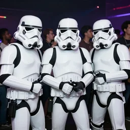 stormtroopers having fun during a rave