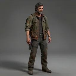 high quality 8k screenshot of stable diffusion in The Last Of Us, 8k full body model, detailed rusty texture
