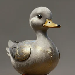 a anthropomorphic cyber duck, wearing detailed scifi armor, diffuse lighting, fantasy, intricate, elegant, highly detailed, lifelike, photorealistic, digital painting, artstation, illustration, concept art, smooth, sharp focus, art by john collier and albert aublet and krenz cushart and artem demura and alphonse mucha