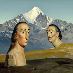 mountain caby by beksinski and salvadore dali