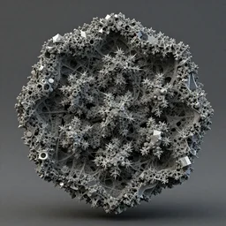 an intricate and highly detailed 3d sculpture of a fractal made of abelsonite