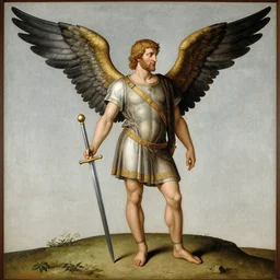 julius caesar with wings and sword by hieronymus bosch