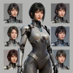 hearts of iron 4 colored leader portrait of a portrait of an asian android girl, democratic, trending on artstation, wearing a cybernetic suit, highly detailed, muted colors character portrait, ylva ljungqvist, custom portraits, paradox interactive