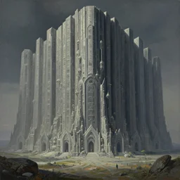 a majestic colossal cybergothic monolith wall on an alien landscape, by malika favre, by thomas danthony, by ranganath krishnamani, by james gilleard, by ian mcque, by abbey lossing, by paul thurlby, trending on artstation, oil on canvas, hd, sharp, detailed,