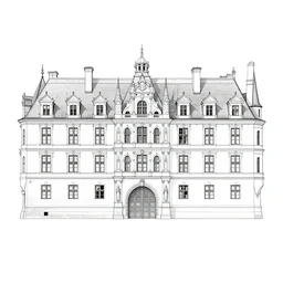 chenonceau as line art