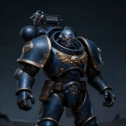 Close up of a singular necron warrior. At night, underexposed, clean horizon, matte painting by craig mullins and dan mumford, cinematic, warhammer 40k, dark sci-fi,concept art trending on artstation, 4k, insane details
