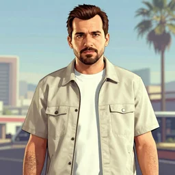 Howard Hamlin from Better Call Saul as a GTA character portrait, Grand Theft Auto, GTA cover art
