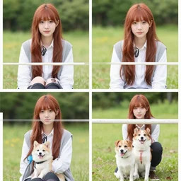 4 pics, japanese redhead, in the park of chiba dog