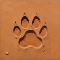 painting of cat paw imprint on a mars surface, style of greg rutkowski