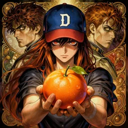 symmetry ( clementine from the walking dead wearing her iconic baseball ( letter d ) hat ) ultra detailed, intricate, anime, dynamic lighting, digital art, digital painting, art station, wlop, sharp focus, illustration, art by artgerm and greg rutkowski and alphonse mucha