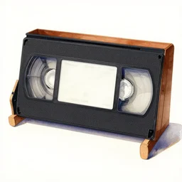 watercolor vhs machine by richard corben, dan brereton, fine art masterpiece baked at 3 0 0 f, matte painting, backlit dystopian lighting, photorealistic render, cinematic,