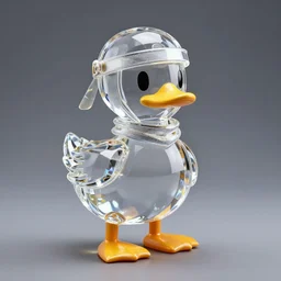 photo crystal duck ninja statue