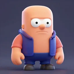 render of a fall guys character with American Dad face