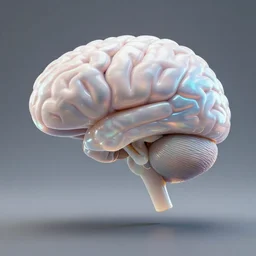 3 d medium - shot iridescent human brain melting, highly detailed, central composition, isometric, bold vector art. by wlop, tooth wu, greg rutkowski, alena aenami, beeple